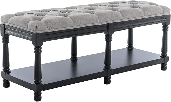 45 Inches Long- Grey + Black Legs