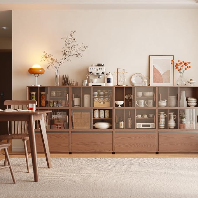 C Glass Door Walnut