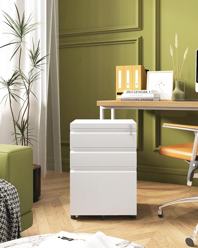 White 3-drawer