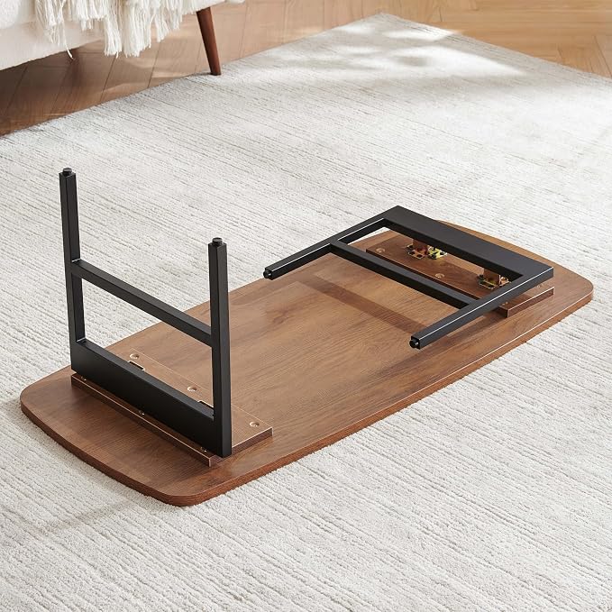 Walnut Wood & Black Metal