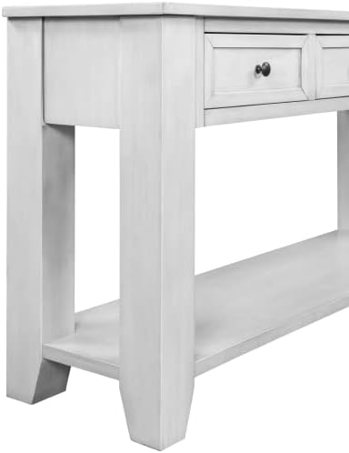 Retro White + Solid Wood