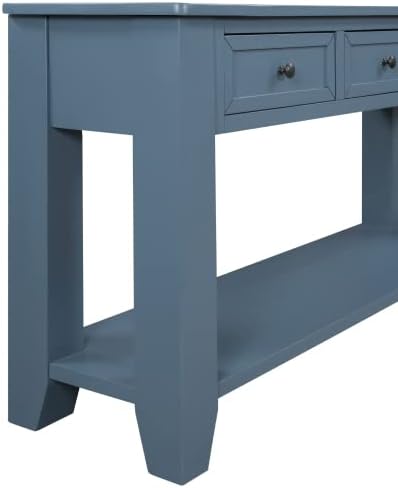 Blue + Solid Wood