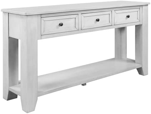 Retro White + Solid Wood