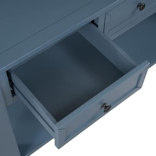 Blue + Solid Wood