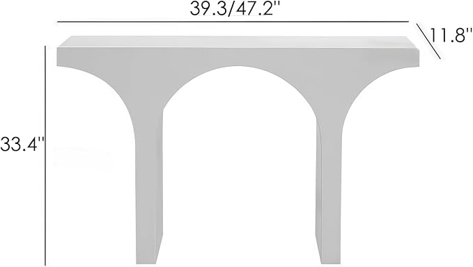 Bridge-shaped, White