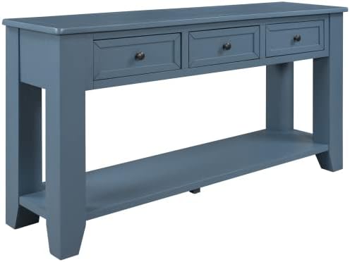 Blue + Solid Wood