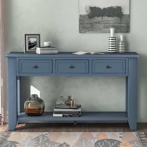 Blue + Solid Wood