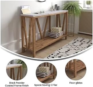Concrete Top/Warm Oak Frame