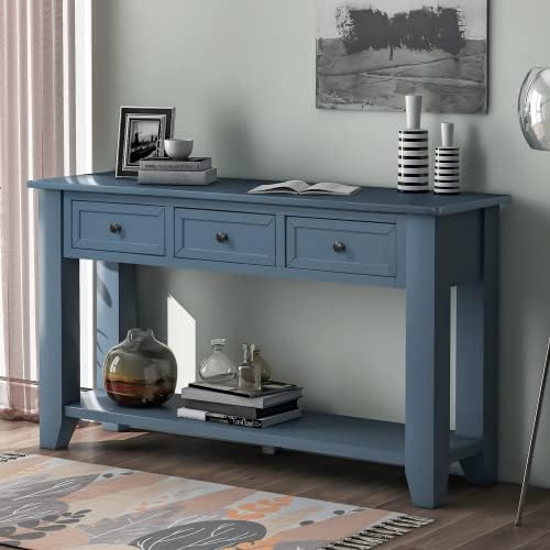 Blue + Solid Wood