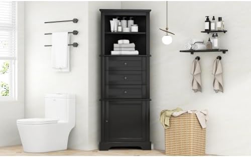 Black 3 Drawers