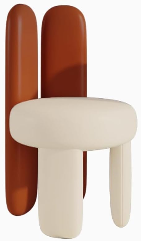 Orange/Beige Leather