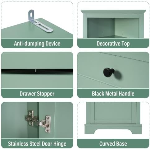 Green 3 Drawers