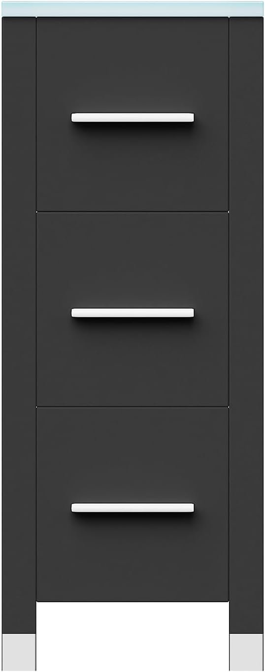 Black Cabinet & Glass Top