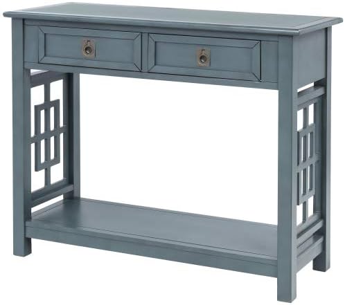 Antique Navy + Solid Wood