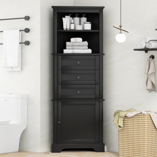 Black 3 Drawers