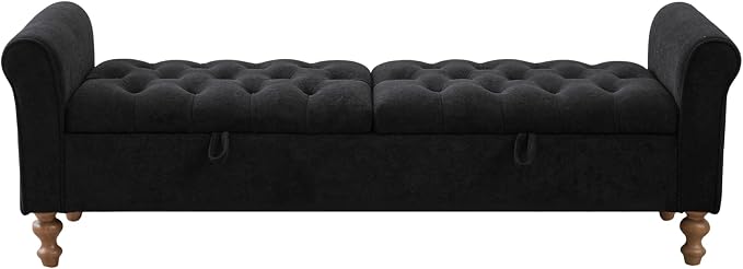 Black Tufted 65.2''w