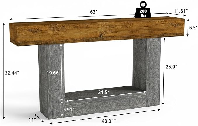 Rustic Brown W/Grey Leg (63'')