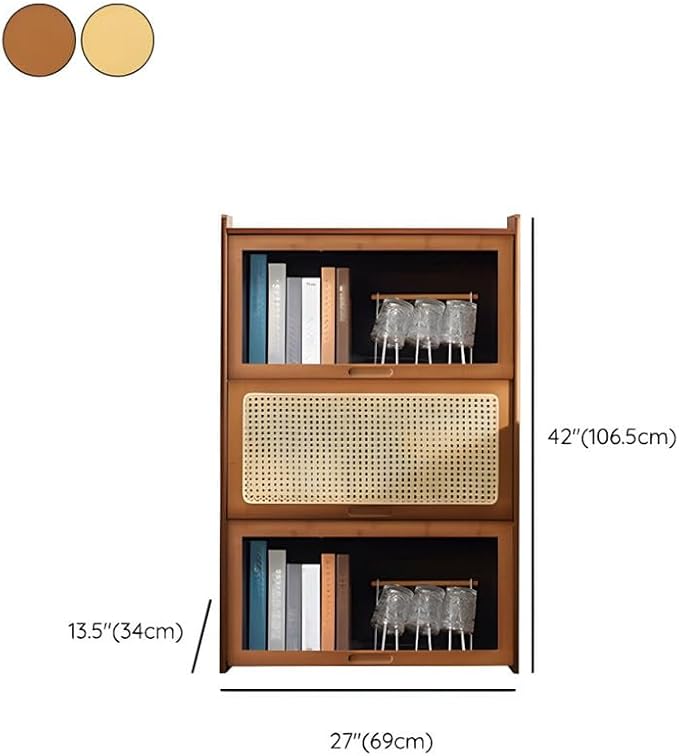 Door Material: Acrylic; Color: Brown