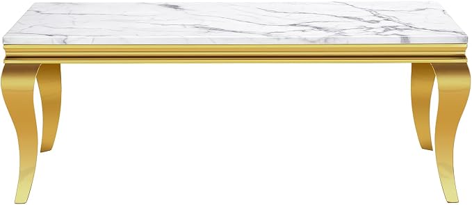 White Golden Coffee Table