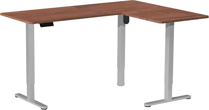Dark Walnut Top / Gray Frame