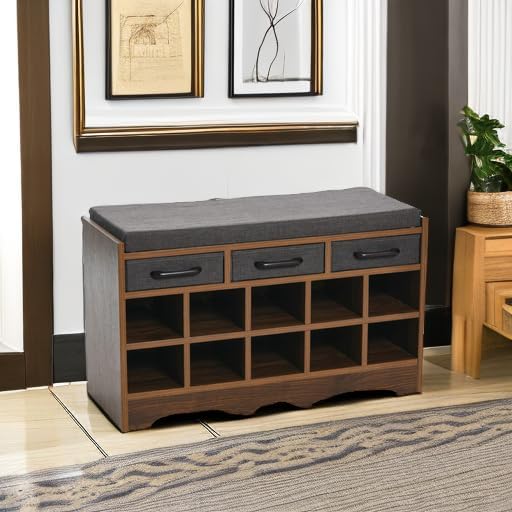 Walnut Wood Finish/Grey