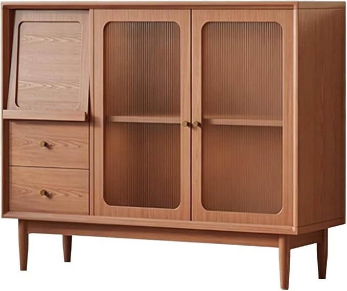 Cherry Finish Light-blocking Wood Door Style