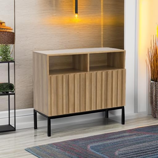 Oak Fluted Cabinet