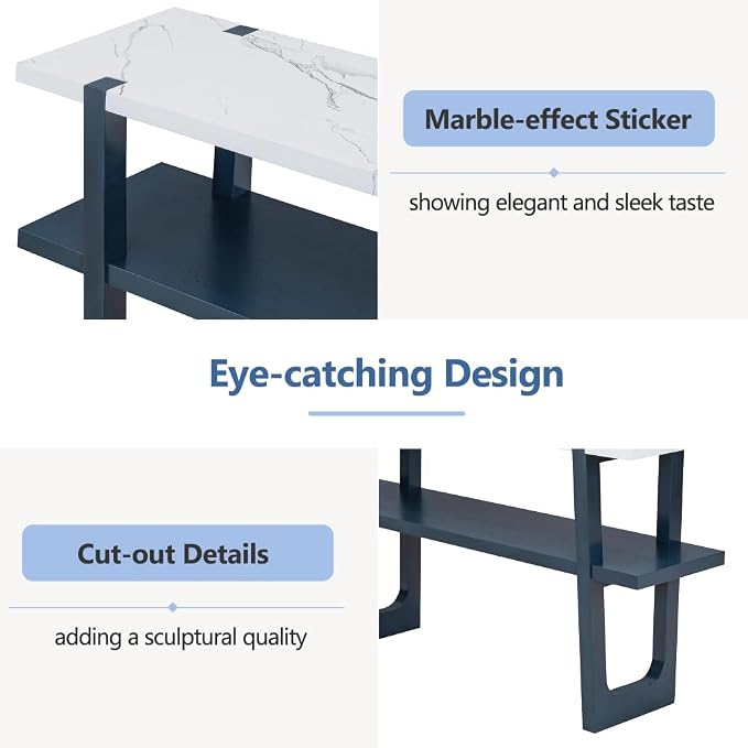 Navy + Solid Wood+mdf