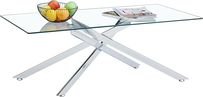 Silver X-base - Coffee Table