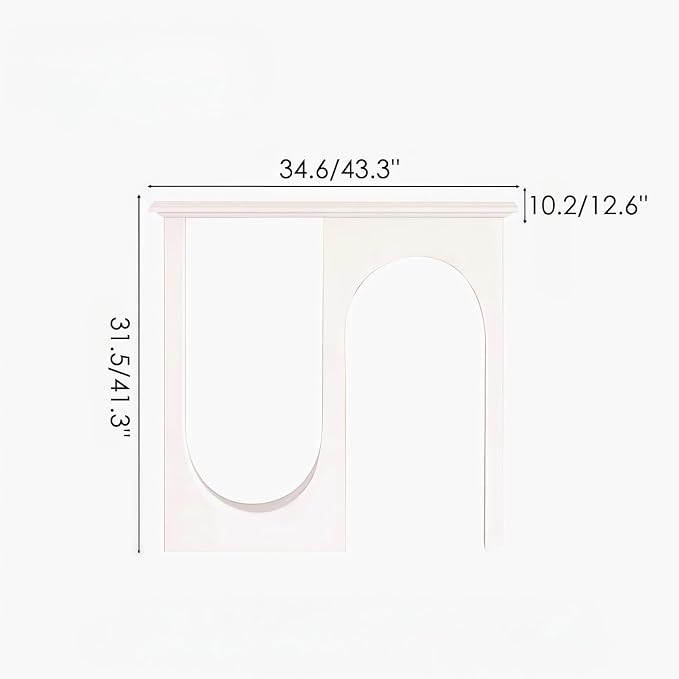 U-shaped, White