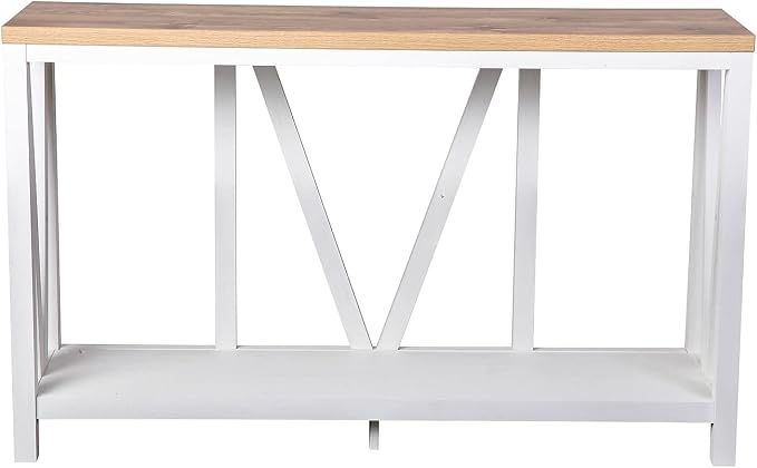 Warm Oak Top/White Frame