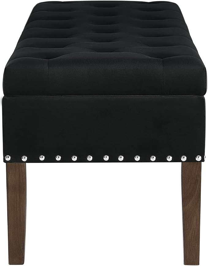 Black Storage Bench