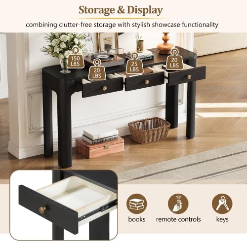 Black 3 Drawers