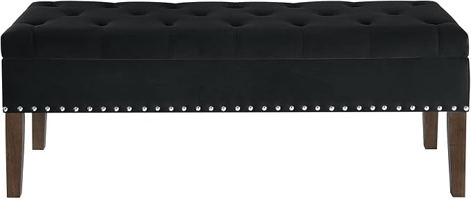 Black Storage Bench