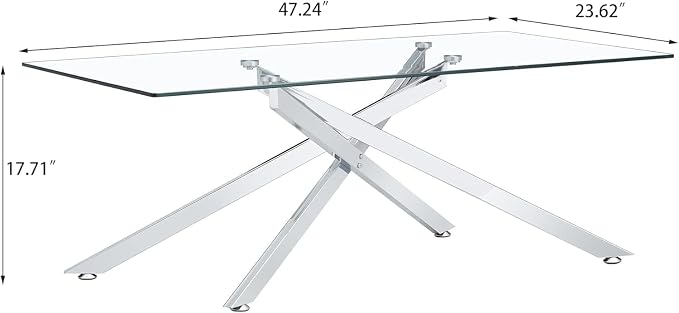 Silver X-base - Coffee Table