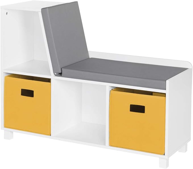 Pure White With Golden Yellow Bins