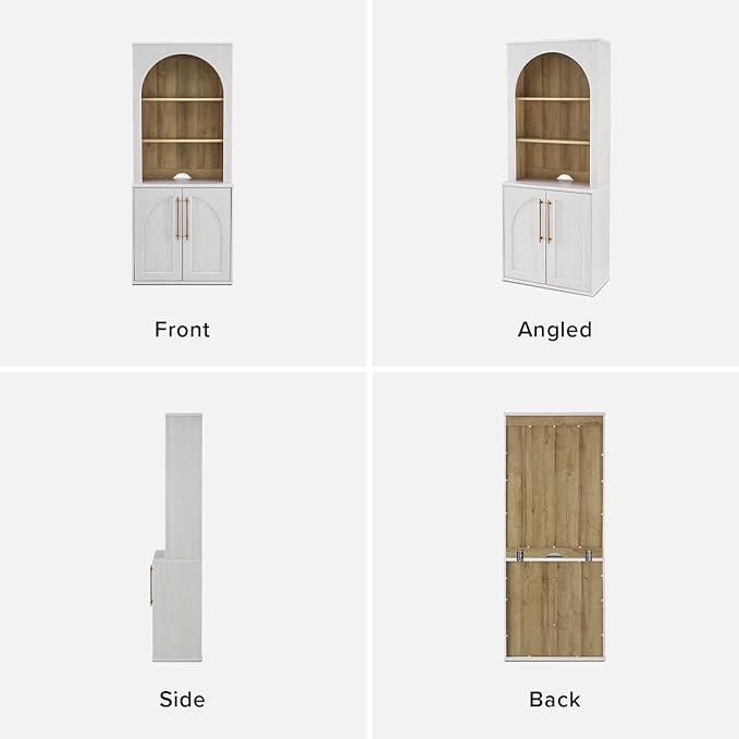 White Oak Arched Hutch