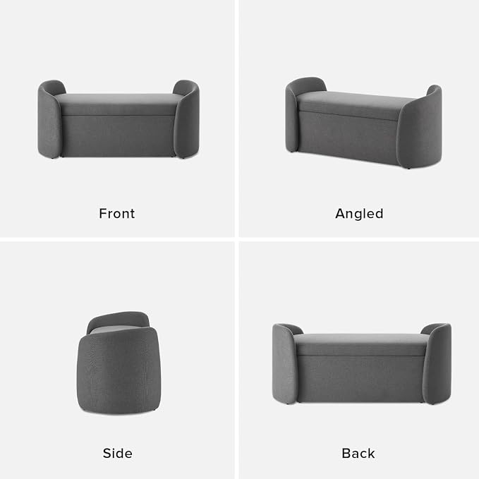 Dark Gray Fabric, Curved