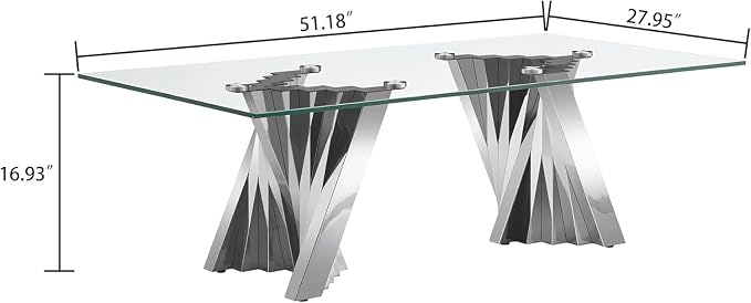 Silver Base - Coffee Table