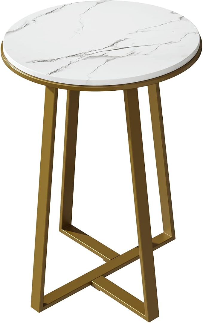 Round White Marble