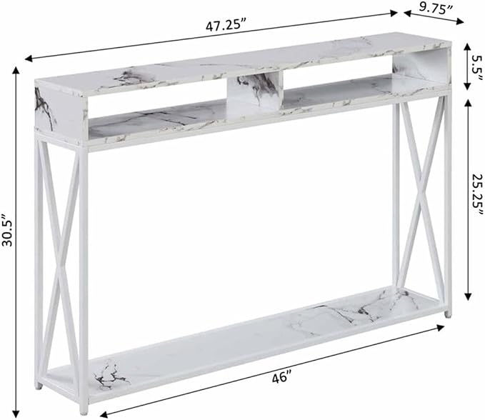 White Faux Marble / White