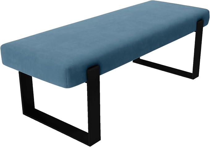 Micro Suede Ocean Blue - Matte Black