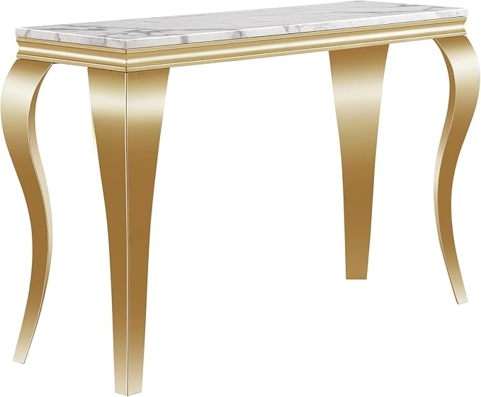 Console Table - White Gold Base
