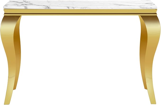 Console Table - White Gold Base