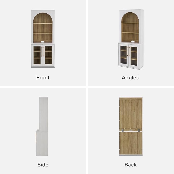 White Oak Acrylic Hutch