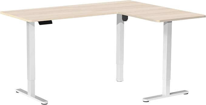 Light Wood Top / White Frame