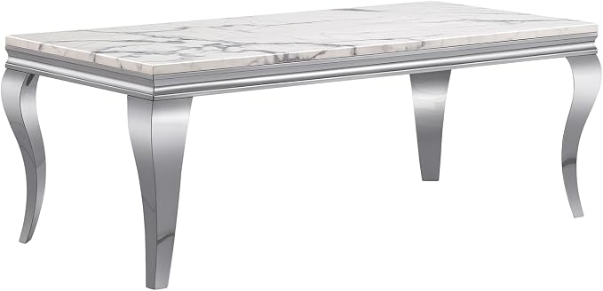 White Silver Coffee Table