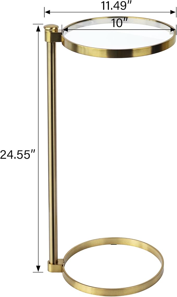 Gold With Tempered Glass Top