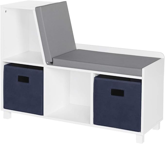 Pure White With Navy Bins