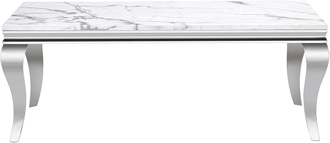 White Silver Coffee Table